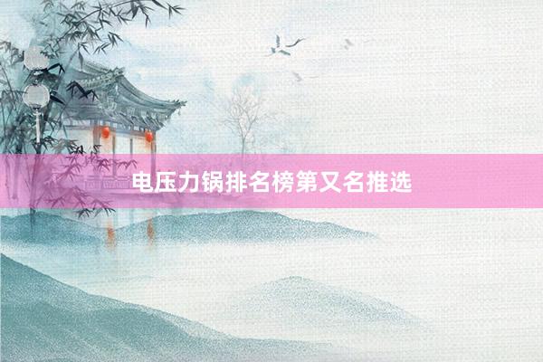 电压力锅排名榜第又名推选